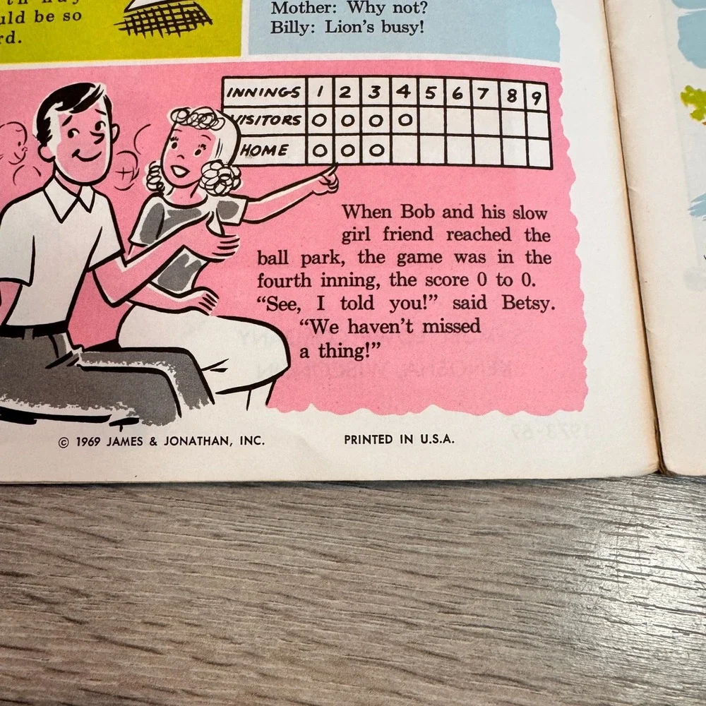 Lowe Co. Jolly Jokes For Little Folks Vintage Comic Book 1973 Sunny Book Riddles